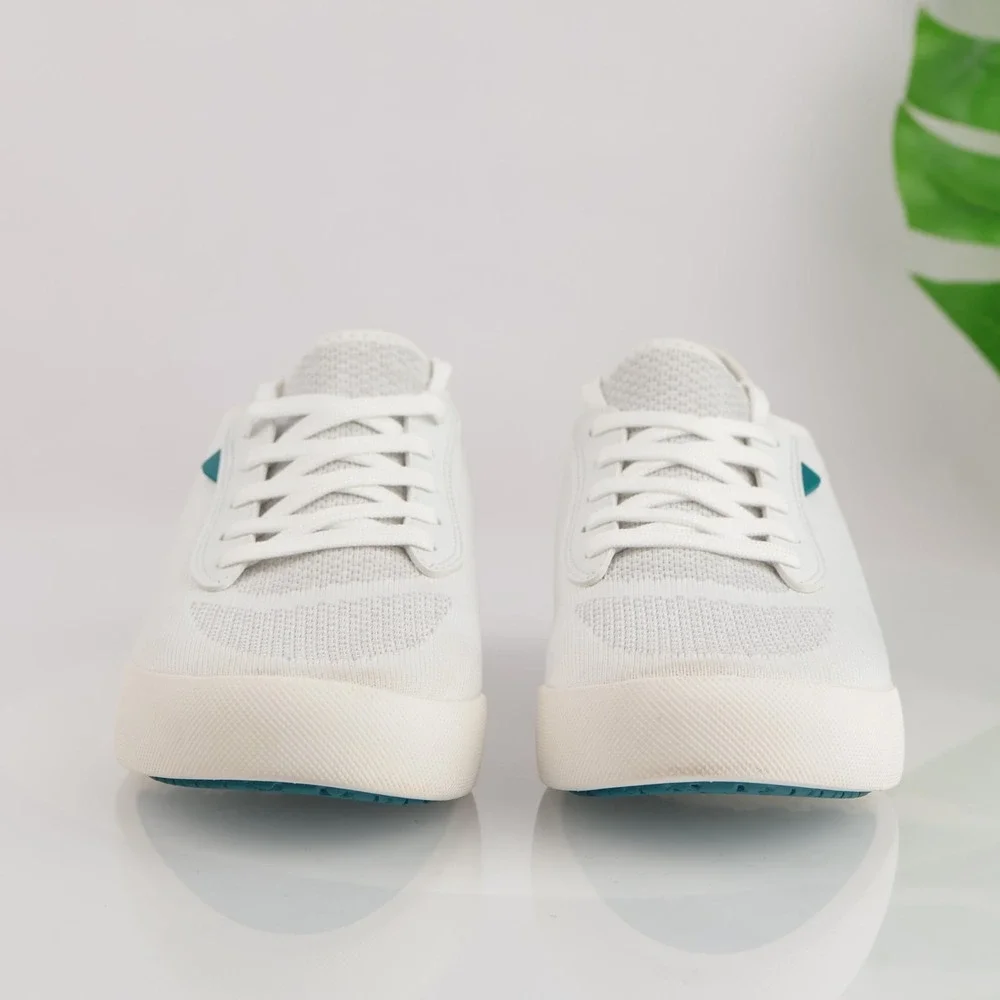 Vessi Womens Weekend Sneakers Size 9 Waterproof White Lace-Up Comfort Shoes Low